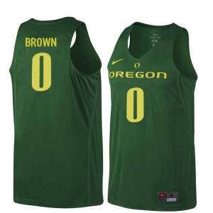 Mens Troy Brown Dark Green Oregon #0 Basketball Alumni Jerseys