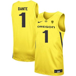Men's N'Faly Dante Yellow Oregon #1 Basketball Stitch Jerseys