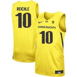 Men Gabe Reichle Yellow Ducks #10 Basketball Player Jersey