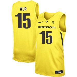Mens Lok Wur Yellow Oregon Ducks #15 Basketball Alumni Jersey