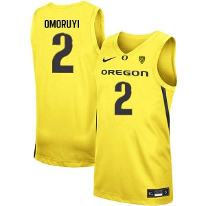 Mens Eugene Omoruyi Yellow UO #2 Basketball Stitch Jerseys