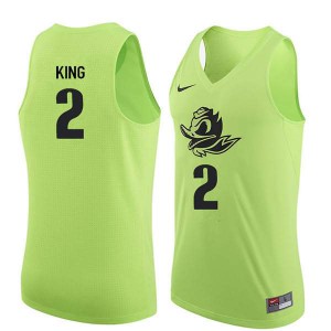 Men Louis King Electric Green University of Oregon #2 Basketball Embroidery Jerseys