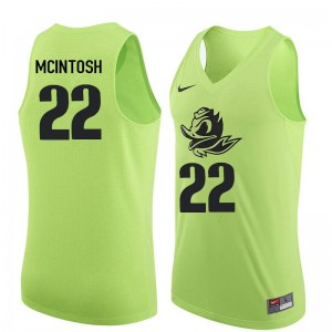 Mens Mikyle McIntosh Electric Green Ducks #22 Basketball Official Jersey