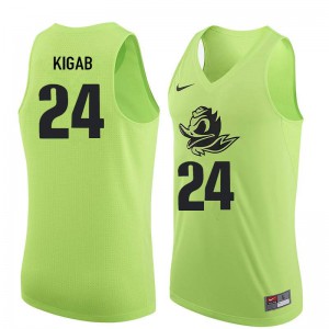 Men's Abu Kigab Electric Green UO #24 Basketball Player Jersey