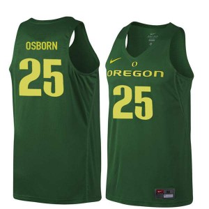 Mens Luke Osborn Dark Green Oregon Ducks #25 Basketball Stitched Jerseys