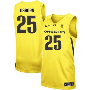 Men Luke Osborn Yellow Oregon Ducks #25 Basketball Alumni Jersey
