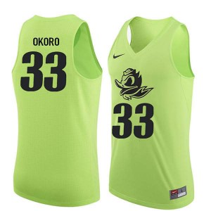 Mens Francis Okoro Electric Green UO #33 Basketball College Jerseys