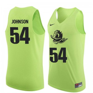 Mens Will Johnson Electric Green University of Oregon #54 Basketball Player Jersey