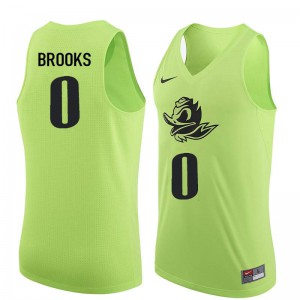 Men Aaron Brooks Electric Green Oregon #0 Basketball Player Jersey