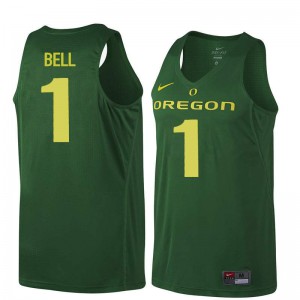 Men's Jordan Bell Dark Green Oregon Ducks #1 Basketball College Jersey