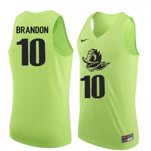 Mens Terrell Brandon Electric Green UO #10 Basketball Stitched Jerseys