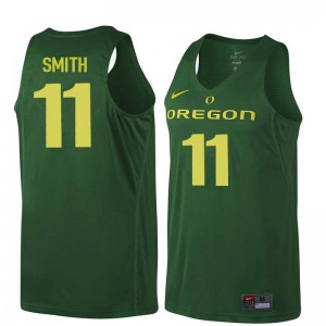 Men Keith Smith Dark Green Oregon #11 Basketball Alumni Jerseys