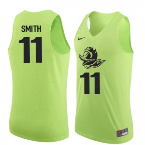 Men Keith Smith Electric Green University of Oregon #11 Basketball Stitched Jerseys