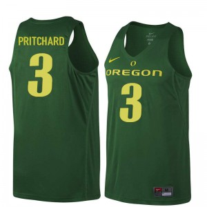 Men's Payton Pritchard Dark Green Ducks #3 Basketball Stitched Jerseys