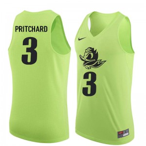 Mens Payton Pritchard Electric Green Ducks #3 Basketball College Jersey