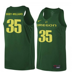 Men Kavell Bigby-Williams Dark Green UO #35 Basketball Basketball Jersey