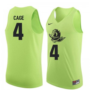 Mens M.J. Cage Electric Green UO #4 Basketball Basketball Jersey