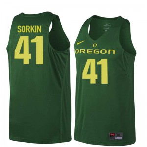 Men's Roman Sorkin Dark Green University of Oregon #41 Basketball Basketball Jerseys