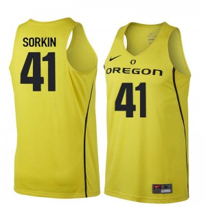Men Roman Sorkin Yellow UO #41 Basketball University Jersey
