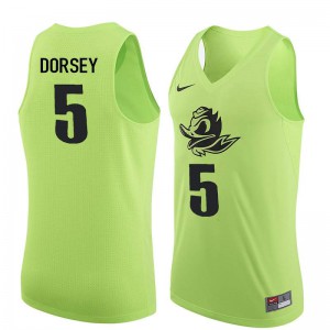 Mens Tyler Dorsey Electric Green UO #5 Basketball Basketball Jersey