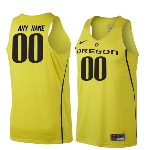 Men Customized Yellow UO #00 Basketball Player Jersey