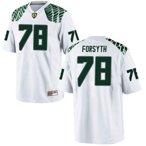 Men's Alex Forsyth White University of Oregon #78 Football Game Stitch Jerseys