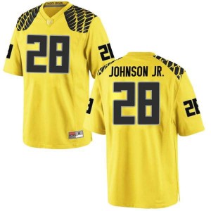 Men Andrew Johnson Jr. Gold Oregon Ducks #28 Football Game Embroidery Jerseys