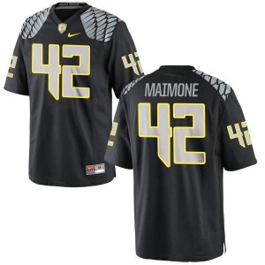 Men's Blake Maimone Black Oregon #42 Football Replica Stitched Jerseys