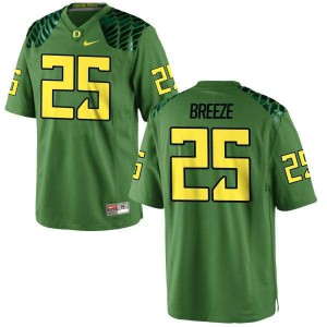 Men's Brady Breeze Apple Green University of Oregon #25 Football Game Alternate Official Jerseys