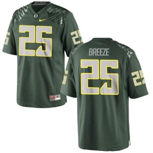 Men's Brady Breeze Green Oregon Ducks #25 Football Replica NCAA Jerseys