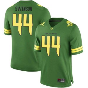 Mens Bradyn Swinson Green Ducks #44 Football Game University Jersey
