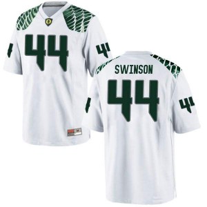 Men's Bradyn Swinson White University of Oregon #44 Football Game Embroidery Jersey