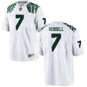 Men CJ Verdell White University of Oregon #7 Football Game Football Jersey