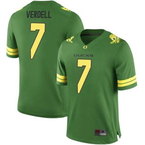 Men's CJ Verdell Green University of Oregon #7 Football Replica Stitched Jerseys