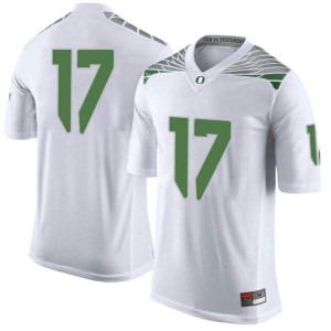 Mens Cale Millen White Oregon Ducks #17 Football Limited Player Jerseys