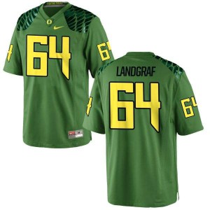 Mens Charlie Landgraf Apple Green University of Oregon #64 Football Authentic Alternate Football Jersey