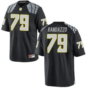 Men's Chris Randazzo Black Oregon #79 Football Replica Stitched Jerseys