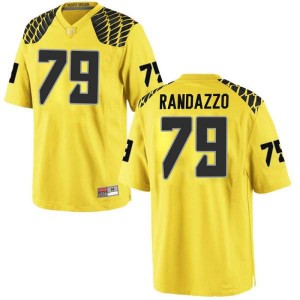 Men Chris Randazzo Gold Oregon #79 Football Replica Stitch Jersey