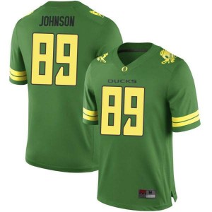 Mens DJ Johnson Green Oregon Ducks #89 Football Replica Embroidery Jersey