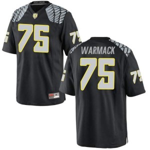 Men Dallas Warmack Black Oregon Ducks #75 Football Game Official Jersey