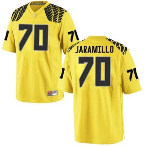 Men Dawson Jaramillo Gold Ducks #70 Football Replica Alumni Jerseys