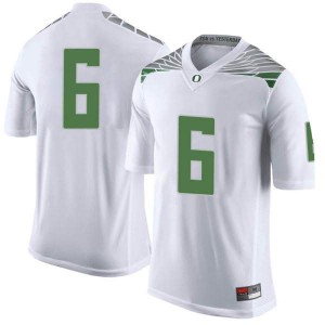 Men Deommodore Lenoir White Oregon #6 Football Limited Embroidery Jersey