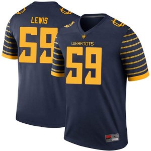 Men Devin Lewis Navy University of Oregon #59 Football Legend Official Jerseys