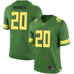 Men Dontae Manning Green Oregon #20 Football Game University Jerseys
