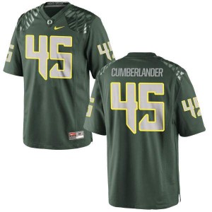 Men's Gus Cumberlander Green Ducks #45 Football Authentic Stitched Jersey