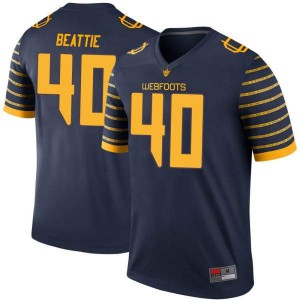Men's Harrison Beattie Navy UO #40 Football Legend Stitched Jerseys