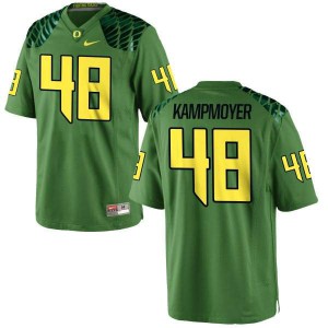 Mens Hunter Kampmoyer Apple Green Oregon #48 Football Authentic Alternate Stitched Jersey