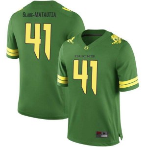 Men's Isaac Slade-Matautia Green Ducks #41 Football Replica Embroidery Jersey