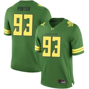 Mens Isaia Porter Green University of Oregon #93 Football Game Football Jerseys