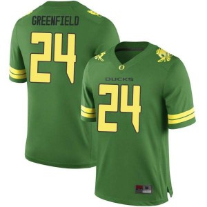 Mens JJ Greenfield Green Oregon #24 Football Game NCAA Jerseys